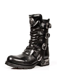 New Rock Cowboy- / Bikerboots - schwarz