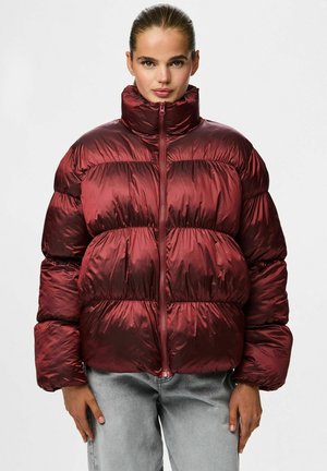 PUFFER PCMILLA GLÄNZENDE - Veste d'hiver - tawny port
