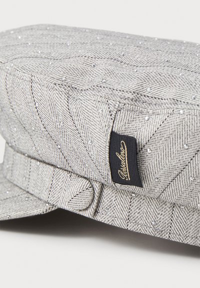 Borsalino BERRETTO FODERATO FASCETTA FRONTALE TESSUTO - Platmale - gessato shiny grigio