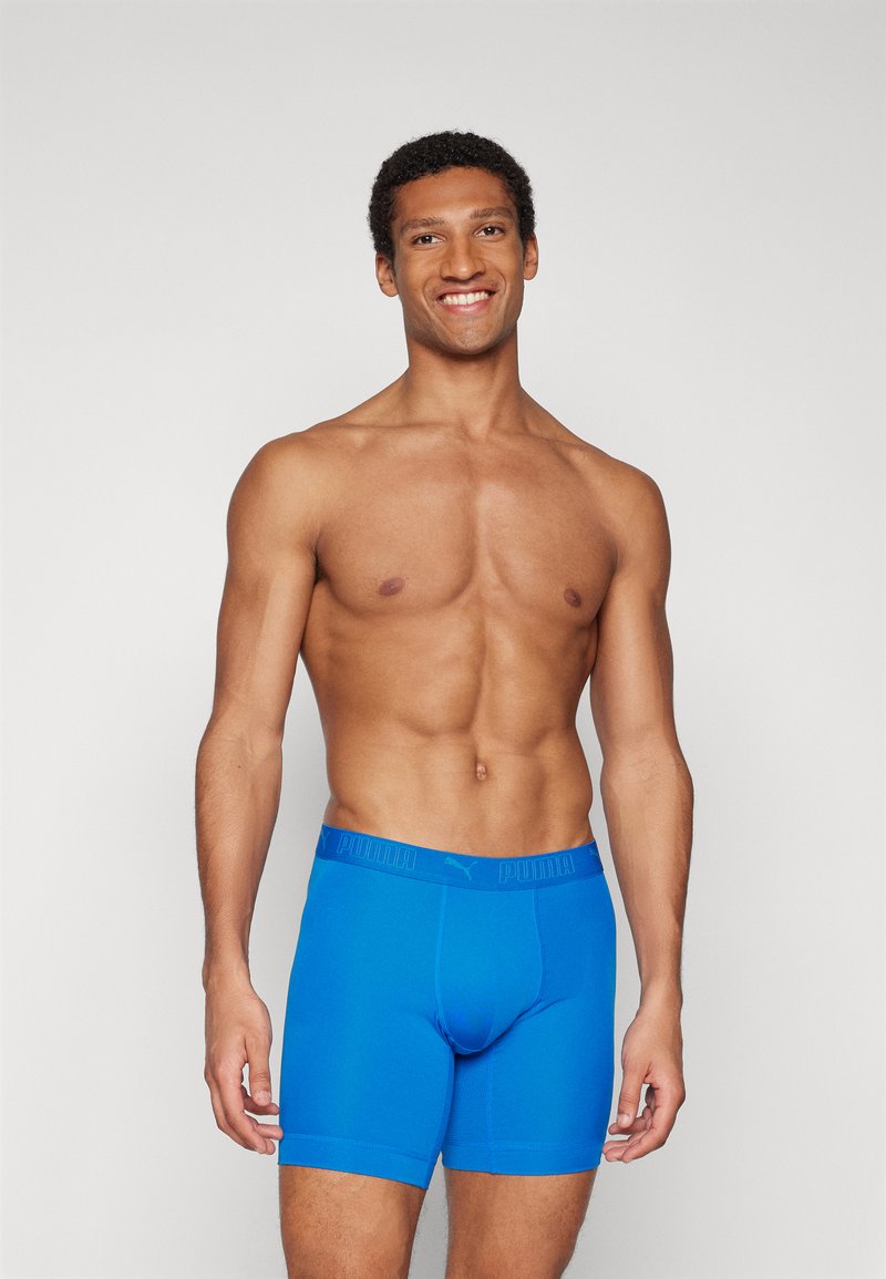 Puma - SPORT LONG BOXER 2 PACK - Bikses - blau, Palielināt