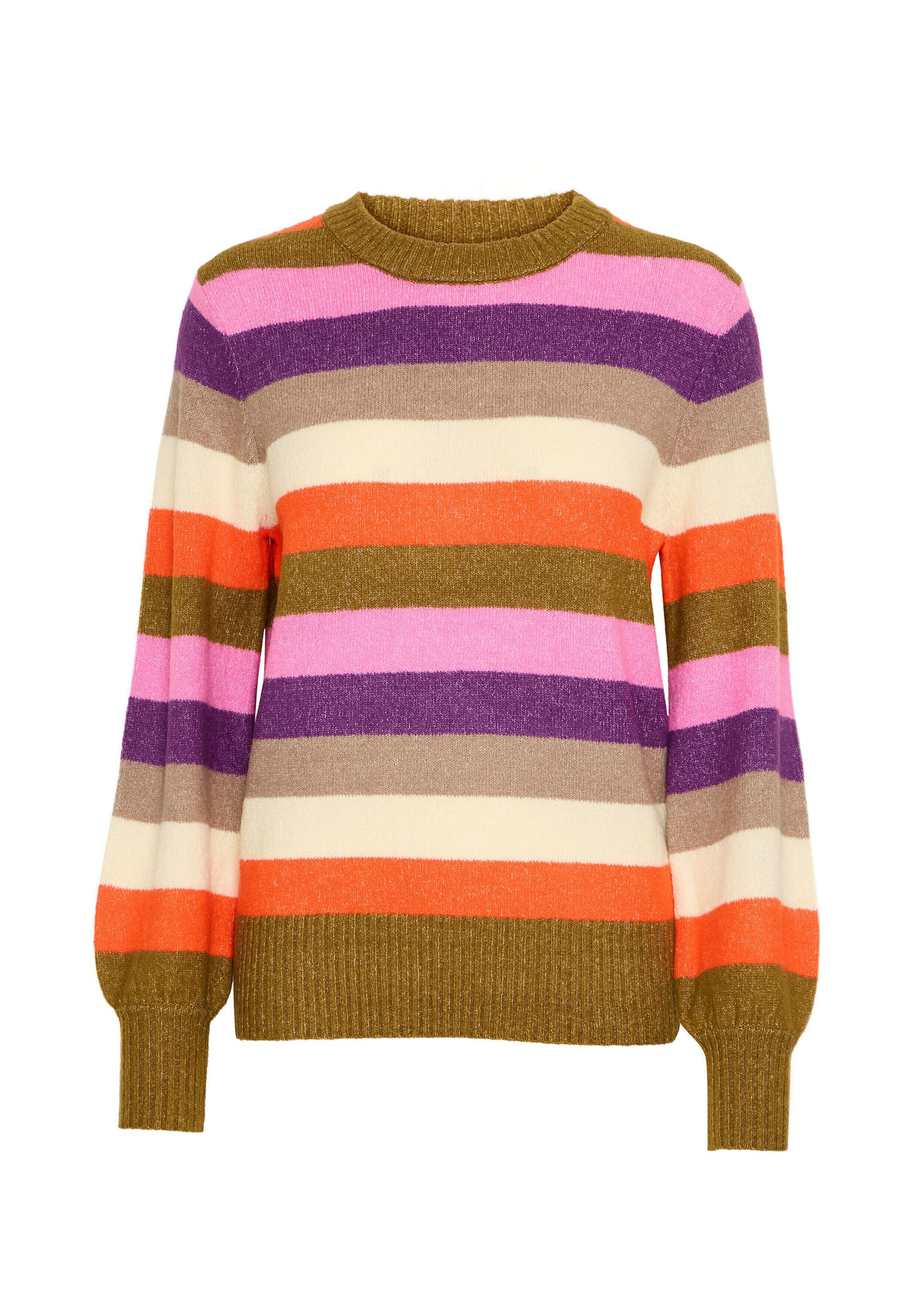 売れ筋商品|||イチ ニット&セーター レディース アウター IHEDEN - Jumper - green mix color stripe ICHI IHEDEN - Jumper - green mix color stripe/green - Zalando