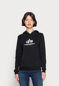 Alpha Industries - NEW BASIC - Jersey con capucha - black Imagen en miniatura 1