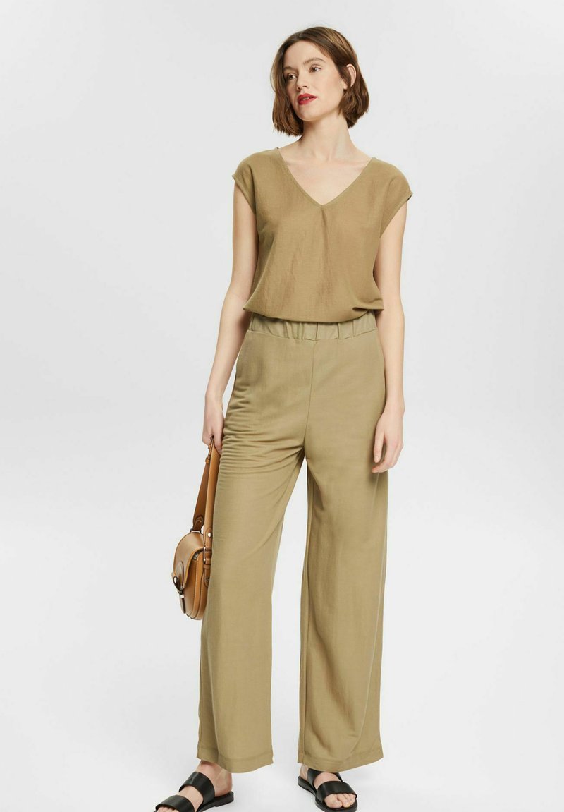 Damen T-Shirts | Esprit Collection TEE T-Shirt basic khaki green/grün-meliert - XK06542 Damen T-Shirts | Esprit Collection TEE T-Shirt basic khaki green/grün-meliert - XK06542