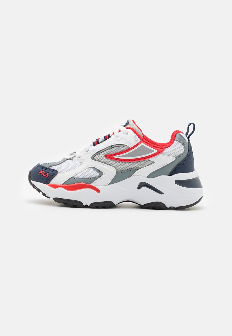 Fila RAY TRACER KIDS UNISEX - Matalavartiset tennarit - white/navy/red