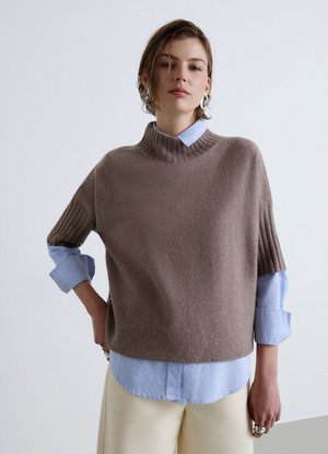 Calliope, MAGLIA TINTA UNITA - Jumper - fango melange