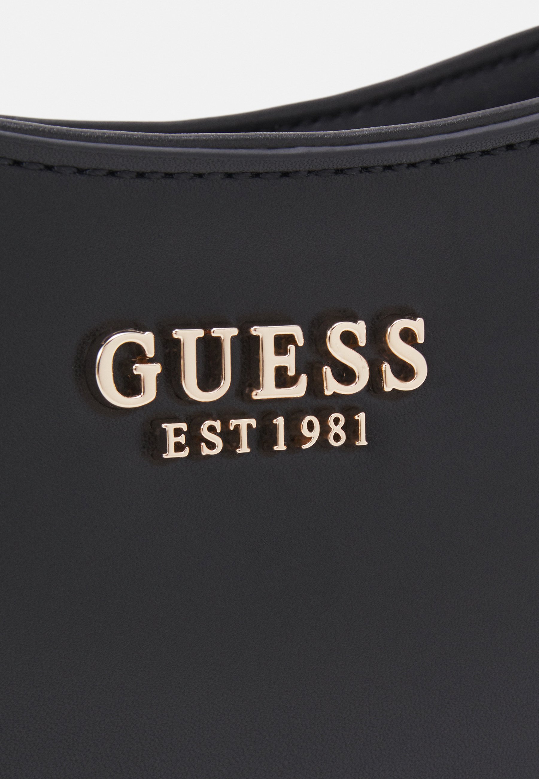 GUESS Evelune Damen-Schultertasche – Aus Kunstleder, Mit Reißverschluss, Pfingstrosen-Print, Anthrazit