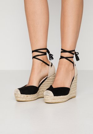WIDE FIT DORIAN - Platform heels - black