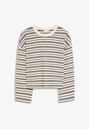 Bershka, LONG-SLEEVED BOXY T-SHIRT - T-shirt à manches longues - beige