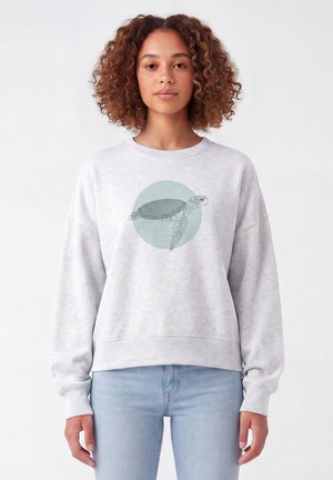 watapparel, MEERESSCHILDKRÖTE - Sweatshirt - cool heather grey