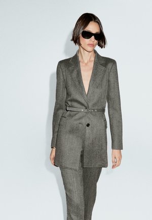 WITH BELT - Blazer - grey