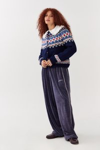 BDG Urban Outfitters BOXY FAIR ISLE - Ζακέτα - navy