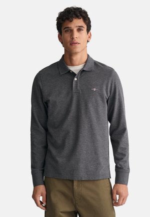 GANT SHIELD RUGGER - Polo - antracit melange