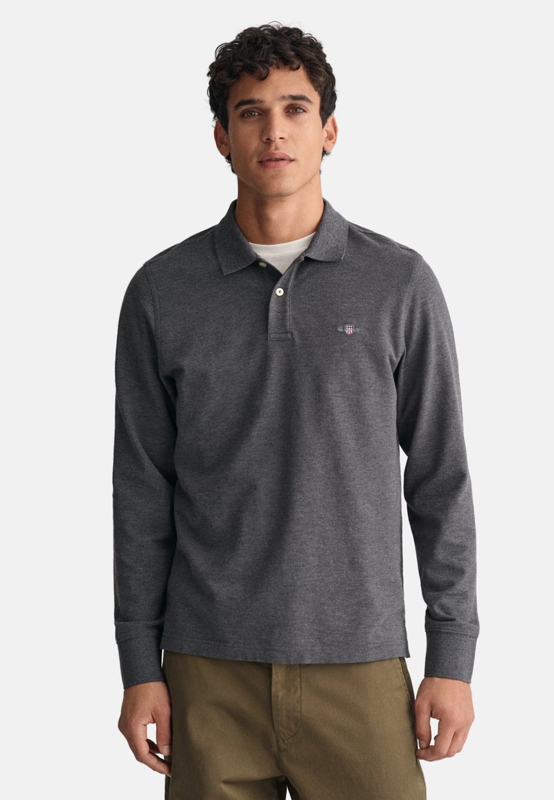 GANT SHIELD RUGGER - Poloshirt - antracit melange