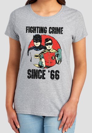 DC COMICS - BATMAN, BATMAN CLASSIC TV SINCE 66 - Print T-shirt - mottled light grey
