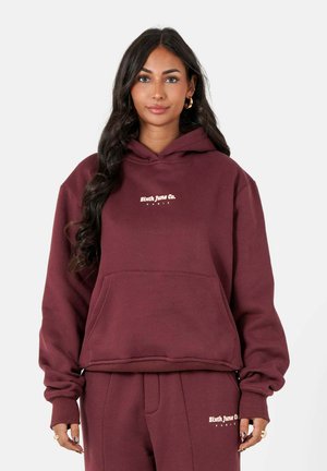 PRINTED - Felpa con cappuccio - bordeaux