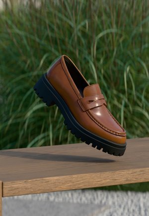 LEATHER - Čības - cognac