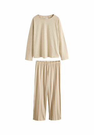 Next, REGULAR FIT - LONG SLEEVE PYJAMAS - Nattøj sæt - neutral stripe