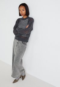 ONLY ONLBILLIE LIFE SHORT O NECK - Strikkegenser - magnet