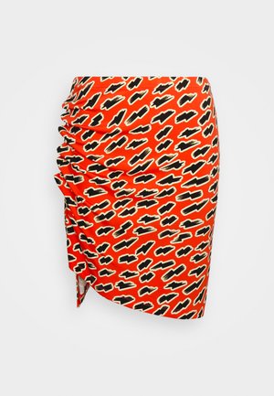 Rabanne JUPE - Jupe portefeuille - red flash