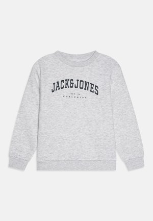 JJECALEB VARSITY CREW NECK - Sudadera - white melange