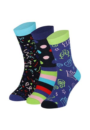 Yuhu, HAPPY BIRTHDAY HERREN SOCKEN 3ER PACK    - Socks - schwarz