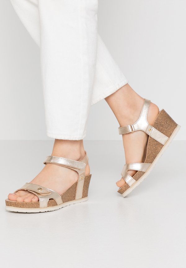 JULIA SHINE - Plateausandalette - gold