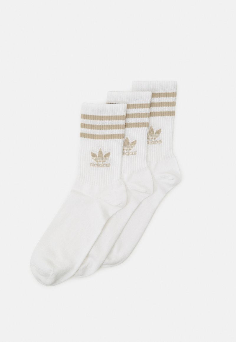 adidas Originals - CREW SOCK UNISEX 3 PACK - Sokken - white/wonder beige, Vergroten