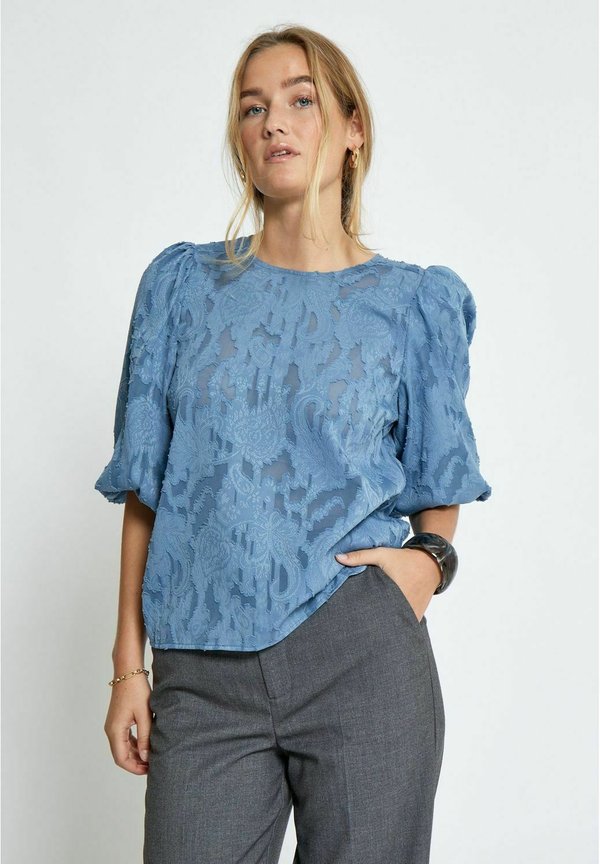 GYDA HALF SLEEVE  - Bluse -  faded denim