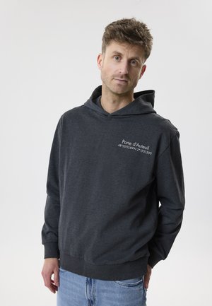 TWO SOON LOGO-PRINT - Pulover s kapuco - black