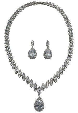 PARTY & HOCHTZEIT SET - Orecchini - silberfarben weiss