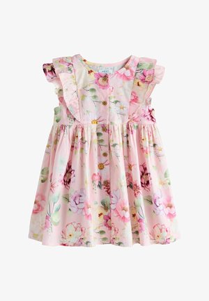 Next, REGULAR FIT - DOUBLE RUFFLE SLEEVE DRESS . - Päevakleit - pink floral