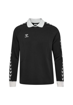 Hummel, HUMMEL HMLROOT POLO L/S UNISEX - Polo shirt - black