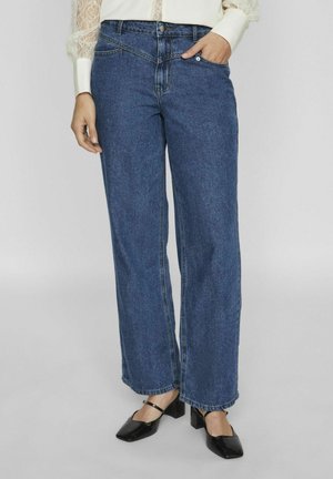 Vaqueros a campana - dark blue denim