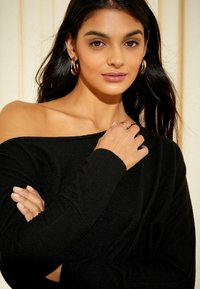 Friends Like These SOFT COSY SLASH NECK - Ilgarankovis viršutinės dalies drabužis - black