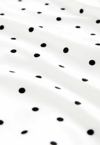 REGULAR FIT - SOFT TOUCH SLINKY SCARF NECK - Top - ecru black polka dot