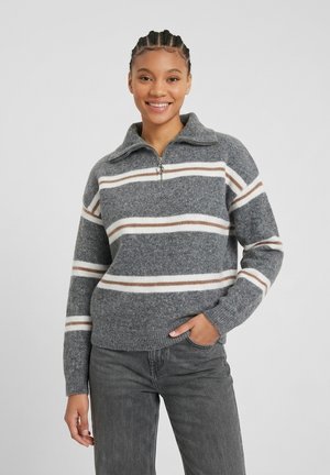 Even&Odd by Zalando, WOOL BLEND QUARTER ZIP - Пуловер - grey