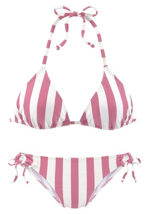 SET - Bikini - rosa / weiß