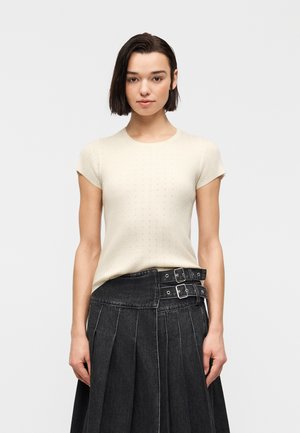 VMSILJE O NECK POINTELLE - T-shirts print - birch