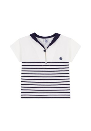 KURZÄRMELIG MIT MATROSENSTREIF - T-shirt con stampa - marshmallow soir