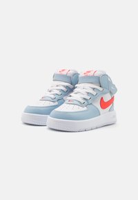 Nike Sportswear FORCE 1 EASYON UNISEX - High-top trainers - light armory blue/bright crimson/white