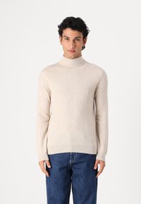 pure cashmere MEN TURTLE NECK SWEATER - Camisola - oatmeal
