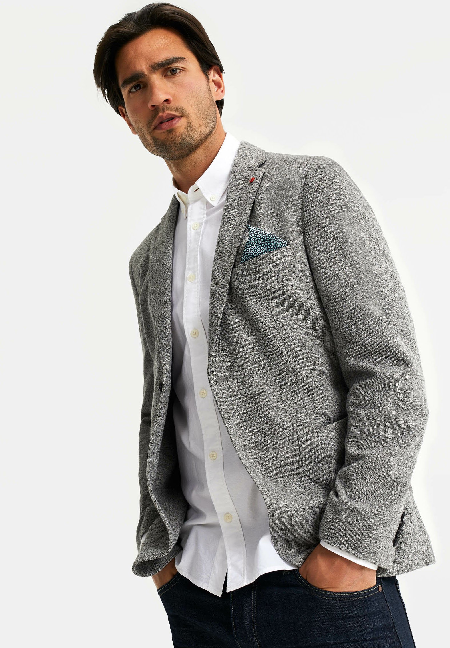 grey tailored jacket