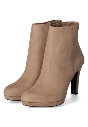 Bottines à talons hauts - taupe