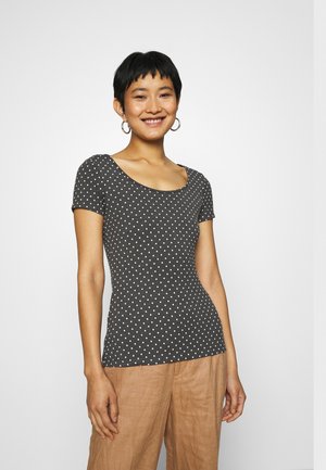 Triko s potiskem - mottled grey/white