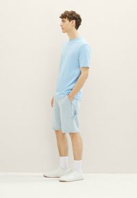 TOM TAILOR DENIM ROUNDED HEM - Paprasti marškinėliai - washed out middle blue