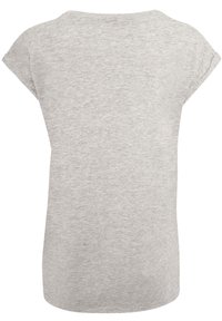 Graues kurzärmliges T-Shirt aus weichem Stoff, mit lockerer Passform, Rundhalsausschnitt und glatter Textur. Minimalistisches Design ohne Muster.