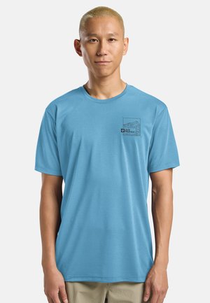 VONNAN GRAPHIC - T-Shirt print - peak trail sky blue
