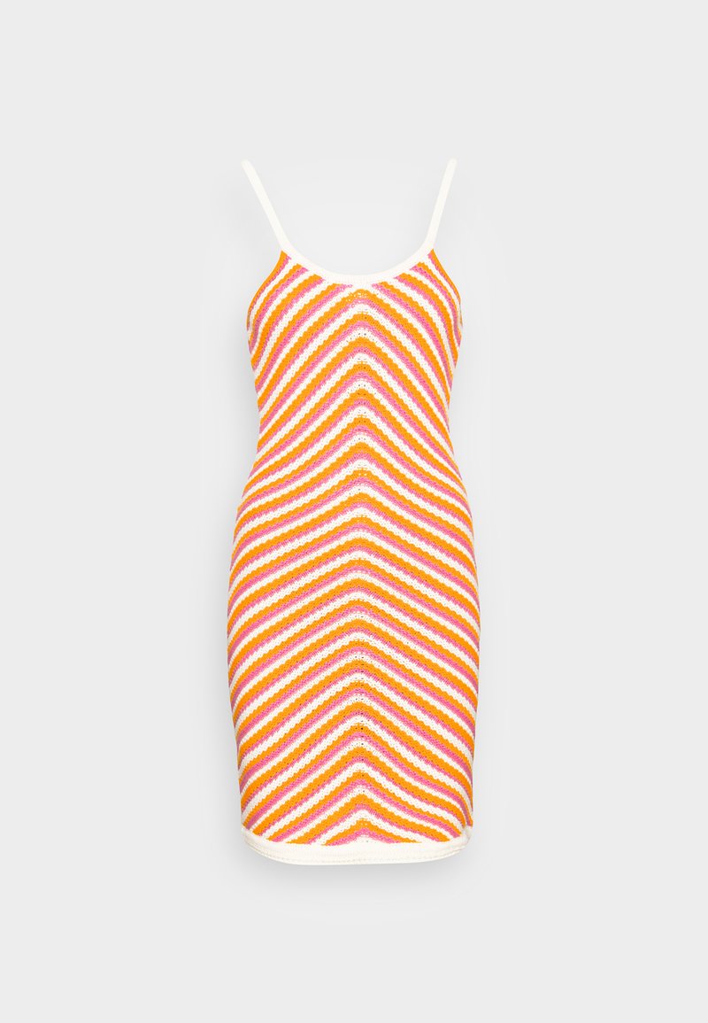 Damen Freizeitkleider | Noisy May NMDEE CROCKET MINI DRESS Strickkleid eggnog/ibis rose/radiant yellow/offwhite - FD35021 Damen Freizeitkleider | Noisy May NMDEE CROCKET MINI DRESS Strickkleid eggnog/ibis rose/radiant yellow/offwhite - FD35021