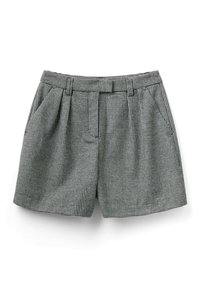 Grå och vit rutiga shorts med plisserad framsida, sidofickor och midjeband. Tillverkade av ett lätt tyg som ger en avslappnad passform.