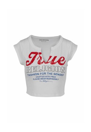 True Religion VINTAGE V NOTCH - Print T-shirt - white